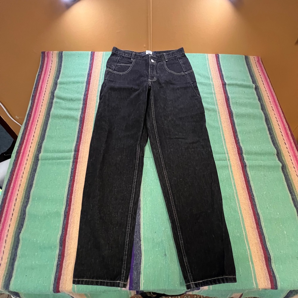 Guess Pascal Jeans Mens 30 Black Loose Fit Tapered Leg Vintage 90s 3907530